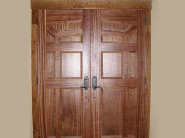 Panelled double interior doors