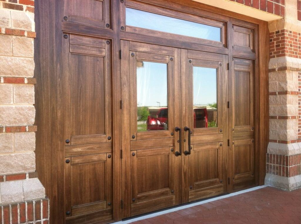 Sleek double entry doors