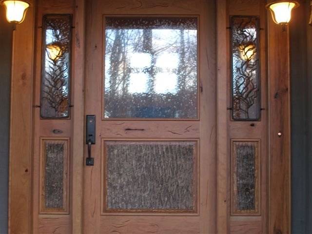 Entry doors with glass panels